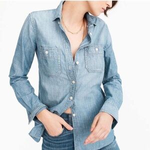 J. Crew Light Blue/Chambray Button-Down Shirt